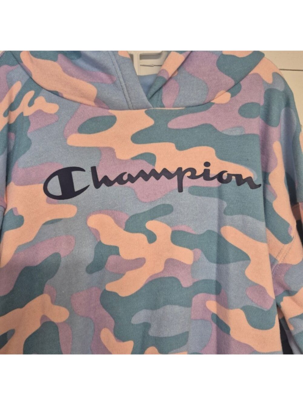 Champion Girls Camo Hoodie & Jogger Set Size 6 Pink Blue Purple - Picture 2 of 7